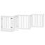 vidaXL Puerta para perros plegable 3 paneles madera álamo blanca 300cm, , large indicador imagen numero 1