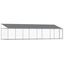 vidaXL Jaula de perros techo y puerta acero galvanizado gris 2x2x2 m, , large indicador imagen numero 9