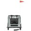 vidaXL Remolque de bicicleta para perros hierro tela Oxford gris negro, , large indicador imagen numero 3