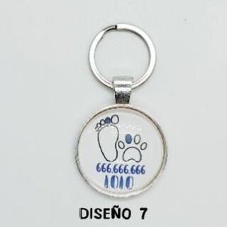 Chapa identificativa logo para perros color Blanca