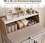 COSTWAY Jaula para Perros con Mesa Auxliar, Casa para Perros Interior con Puerta Corrediza, Mueble Jaula para Mascotas Medianas y Grandes, Capacidad hasta 30 kg, 80 x 56 x 62,5 cm, Gris, , large indicador imagen numero 3
