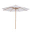 Outsunny Sombrilla Parasol de Jardín Ø300x250 cm con Sistema de Pestillo de Fijación Techo Ventilado y Poste Desmontable de Madera para Terraza Patio Exterior Blanco, , large indicador imagen numero 1
