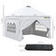 Outsunny Carpa Plegable 3x3 m con Altura Ajustable de 3 Niveles Cenador de Jardín con 4 Paredes Extraíbles 2 Ventanas 4 Sacos de Arena y Bolsa de Transporte para Camping Blanco, , large indicador imagen numero 3