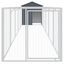 vidaXL Caseta perros con tejado acero galvanizado gris 117x609x123 cm, , large indicador imagen numero 14