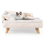 COSTWAY Cama para Gatos, mullida y Suave, sof&aacute; para Gatos medianos y peque&ntilde;os, Linda Cama para Gato con Base Antideslizante, Pies de Madera, Sof&aacute; Sill&oacute;n para Interior, 71 x 43 x 40 cm (Blanco), , large indicador imagen numero 1