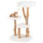 COSTWAY Árbol para Gatos de Madera Maciza, Torre de Gato Moderna de 110 cm con Plataforma, Postes Rascadores de Yute Natural, Bola Colgante, Mueble para Gatos para Trepar para Uso Interior, , large indicador imagen numero 2
