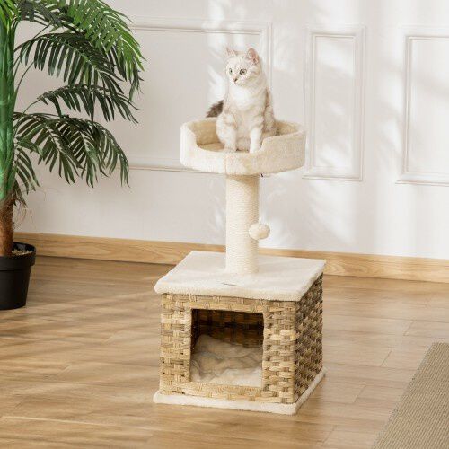 PawHut &aacute;rbol rascador con cueva para gatos, , large Imagen numero 3