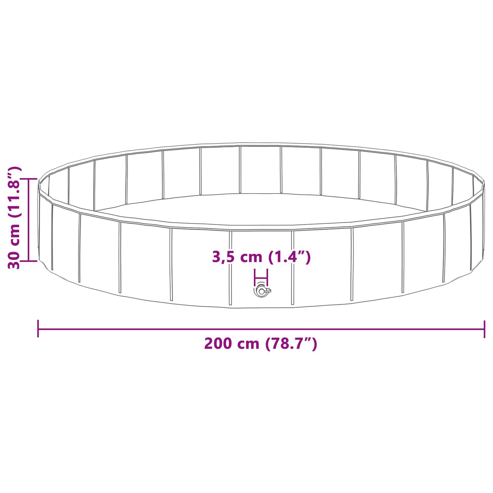 vidaXL Piscina para Perros PVC Grueso mascotas Nadar Ba&ntilde;o de al Aire Libre, , large Imagen numero 4