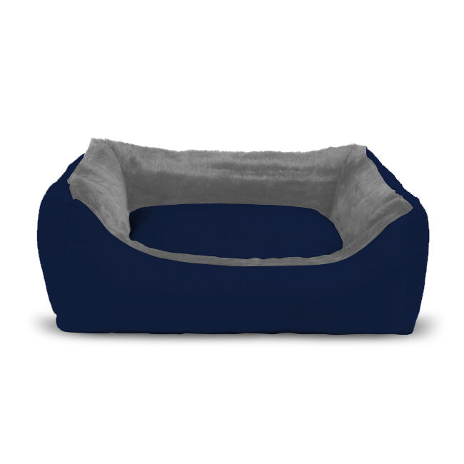 Gauty Cama para Perros y Gatos  Tela Impermeable y pelo - Azul oscuro y gris, , large Imagen numero 1