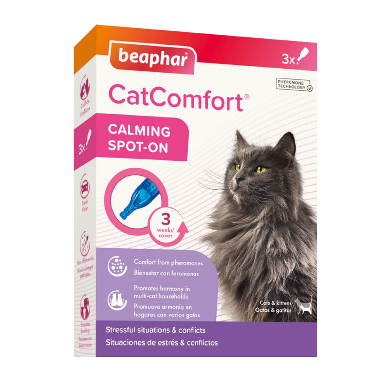 Beaphar CatComfort Calming Spot-On pipetas relajantes para gatos, , large image number null
