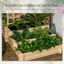 Outsunny Jardinera de Escalera Madera Natural, , large indicador imagen numero 5