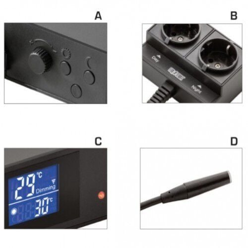 Termostato dual programable 600W color Negro thumbnail