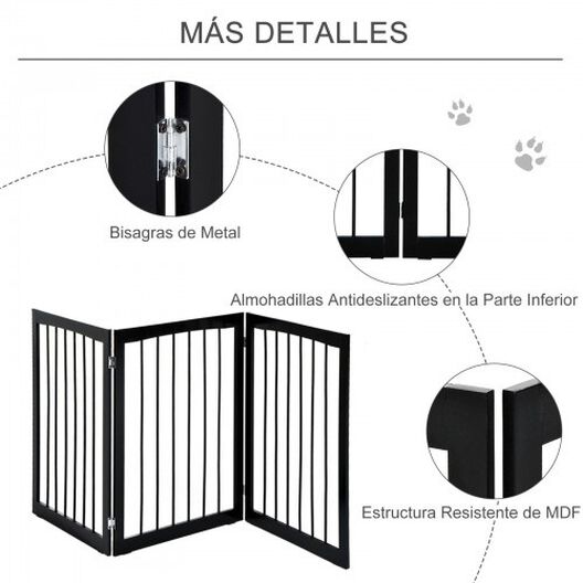 PawHut barrera de seguridad plegable para perros