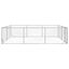 vidaXL Perrera de exterior puerta acero galvanizado plateado 3x2x1 m, , large indicador imagen numero 9