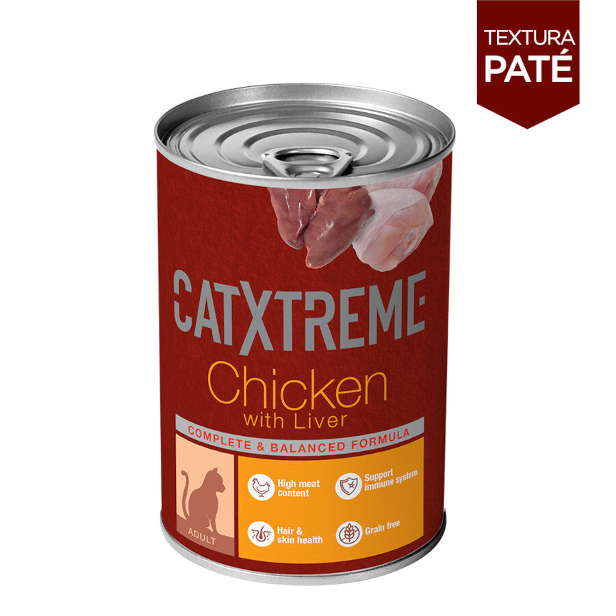 Catxtreme Pollo con Hígado en paté lata para gatos thumbnail