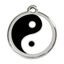 Placa identificativa Acero Inoxidable Esmalte Ying Yang Negro para perros, , large indicador imagen numero 1