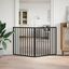 vidaXL Puerta para perros plegable 2 paneles madera álamo negra 160 cm, , large indicador imagen numero 8