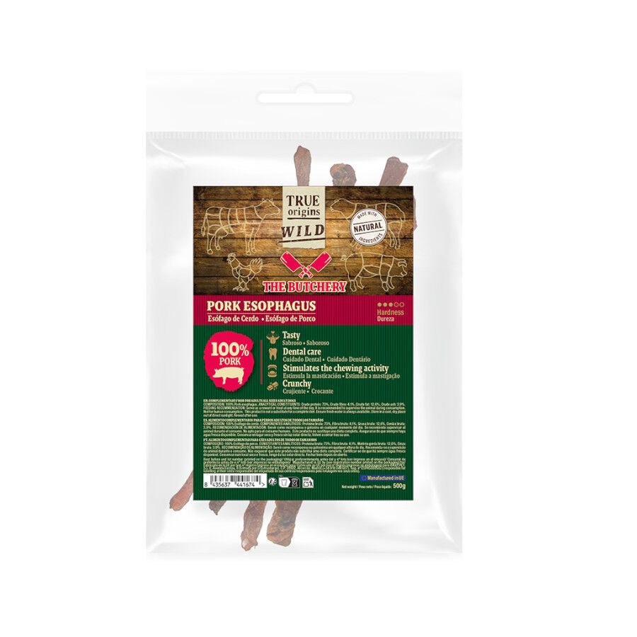 True Origins Wild Es&oacute;fago Cerdo 15 cm Snack para perros, , large Imagen numero 2