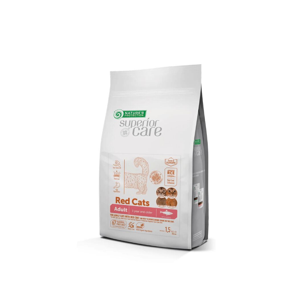 Nature&acute;s Protection Red Cat Con Arenque Sin Cereales Para Gatos Adultos 1,5 Kg, , large Imagen numero 1