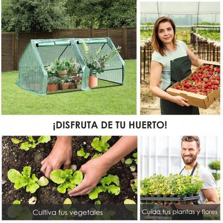 Vivero Outsunny para huerto con dos puertas color Verde, , large image number null