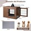 COSTWAY Mueble Jaula para Perros, Mesa de Centro con Cojín, Doble Puerta, Rejillas, Casa de Jaula para Perros de Uso Interior, Perrera Decorativa de Uso Interior para Perros Pequeños y Medianos, , large indicador imagen numero 4