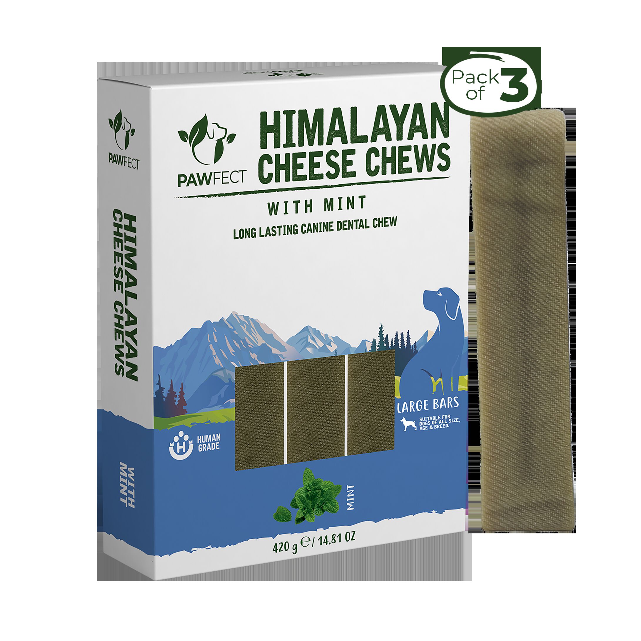 Pawfect Masticables dentales de queso del Himalaya, menta thumbnail