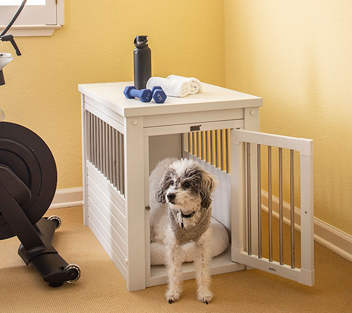 FINCA CASAREJO Jaula Confort Modelo Arkansas balnco - Perrera de Interior para Perros thumbnail