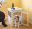 Jaula para Perros Confort Modelo Arkansas - Perrera de Interior - Fabricado con ECOFLEX - Cuatro Colores y Tres tamaños a Elegir (Blanco, S (60,5x46,2x56,4cm)), , large indicador imagen numero 10