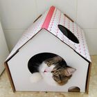 Frankie´s casa de cartón blanco para gatos, , large image number null