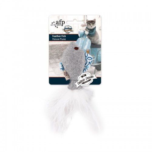 All for paws juguete vintage pez con plumas para gatos, , large Imagen numero 2