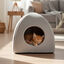 Leeby Cama Iglu Gris para gatos, , large indicador imagen numero 1