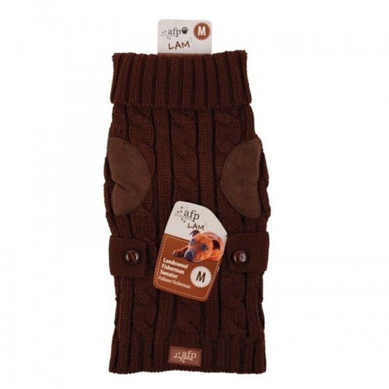 All for paws jersey lana lam marrón para perros, , large image number null