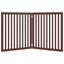 vidaXL Puerta para perros plegable 2 paneles madera álamo marrón 160cm, , large indicador imagen numero 4