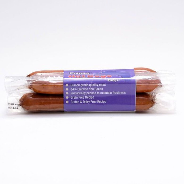 Paquete de 4 salchichas para perros sabor Pollo y bacon, , large image number null