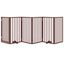 vidaXL Puerta para perros plegable 6 paneles madera álamo marrón 300cm, , large indicador imagen numero 3