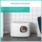 PawHut arenero caja cerrado blanco para gatos, , large image number null