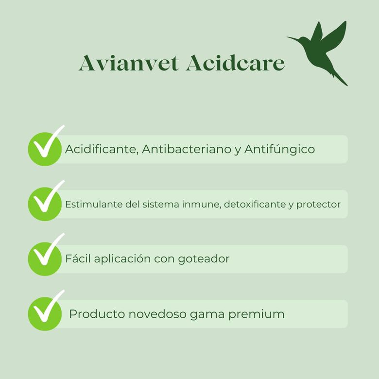 Avianvet Suplemento Acidcare líquido para aves thumbnail