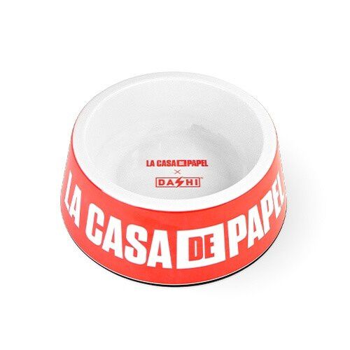 Dashi gang comedero de bamb&uacute; de la casa de papel blanco y rojo, , large Imagen numero 1