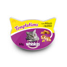Whiskas Temptations Snacks Pollo y Queso para Gatos, , large image number null
