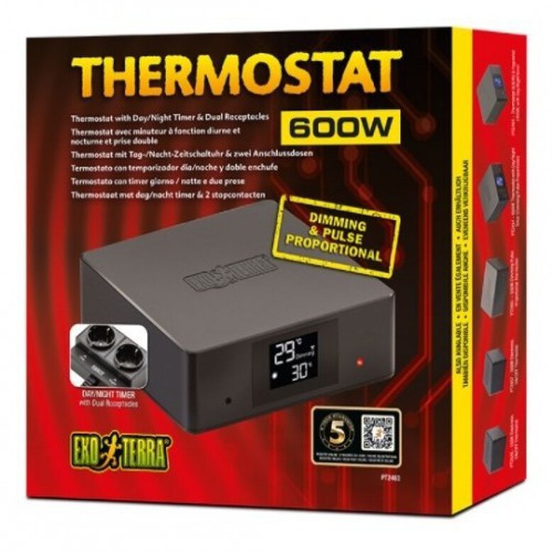 Termostato dual programable 600W color Negro, , large image number null
