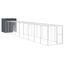 vidaXL Gallinero con corral acero galvanizado gris 165x863x181 cm, , large indicador imagen numero 5