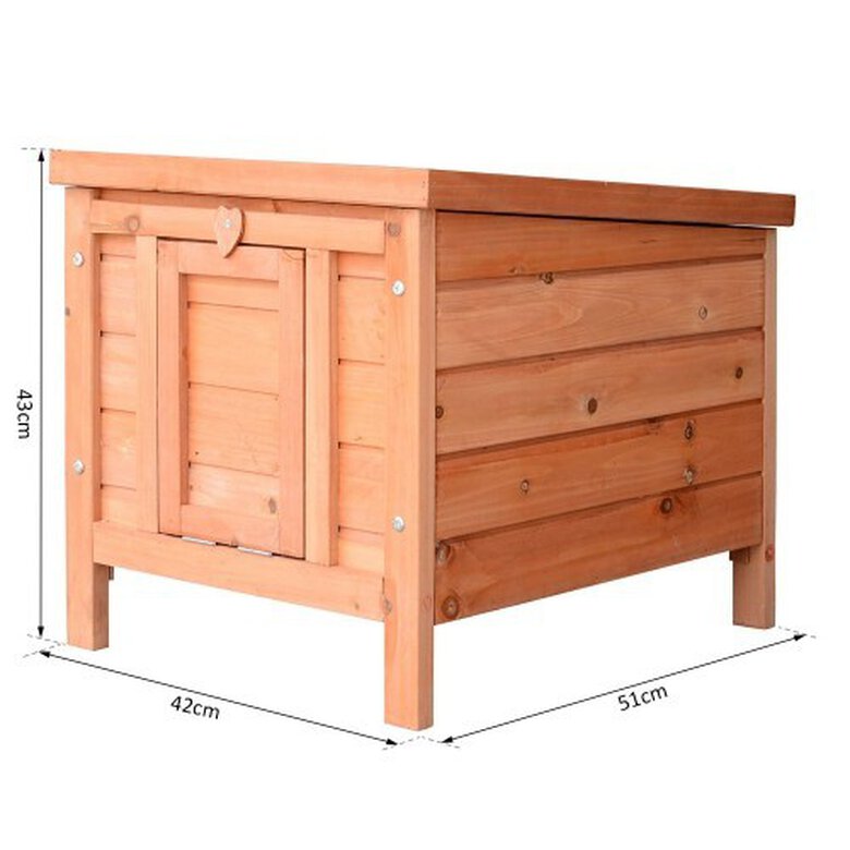 Conejera PawHut para exterior de madera para conejos y cobayas, , large image number null