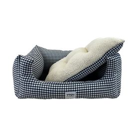 YAGU DESCANSO CUNA CONFORT VICHY NEGRO BORREGUILLO (T-3  73 x 63 x 24 CM)