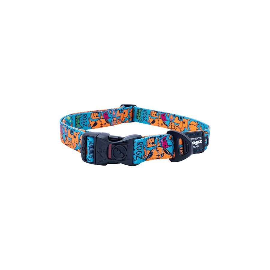 Collar para perro Rogz Fusion &ndash; Dise&ntilde;o Grafitti Azules (4 tallas), , large Imagen numero 4
