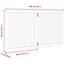 vidaXL Puerta para perros plegable 2 paneles madera álamo blanca 160cm, , large indicador imagen numero 5