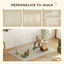 PawHut Valla Metálica para Mascotas de 36 Paneles, Jaula para Animales Pequeños, Forma Personalizable, Jaula para Conejos, Cobayas, Chinchillas, Gatitos, 146x73x73 cm, Blanco, , large indicador imagen numero 4