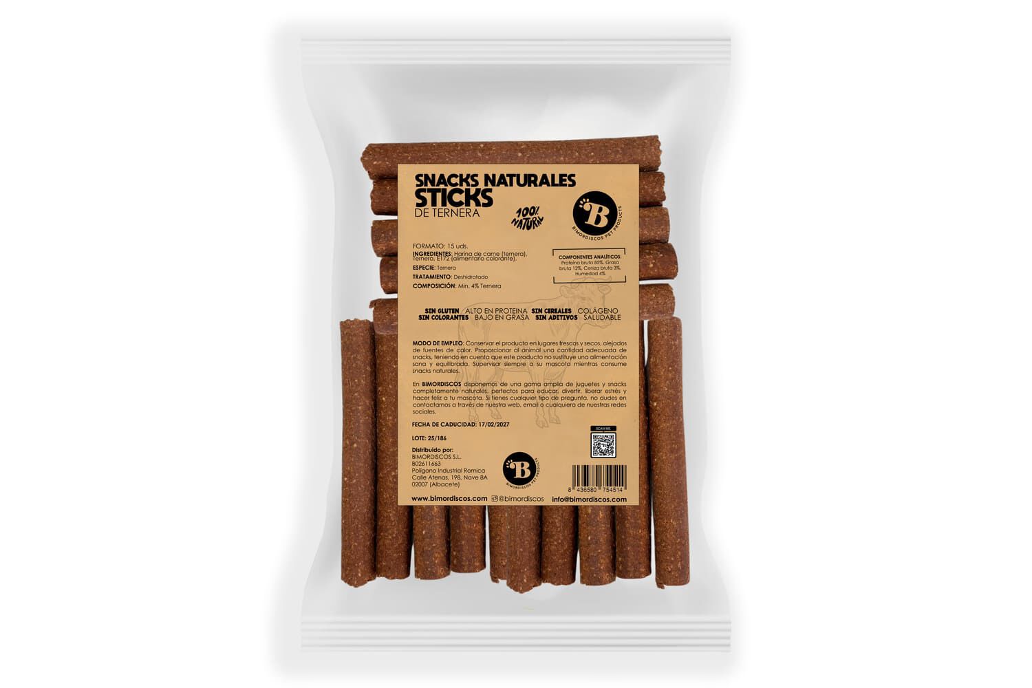 BIMORDISCOS Barritas para Perros y Gatos - Ternera, , large Imagen numero 3