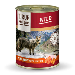 True Origins Adult Wild Winter Edition Salmón y Calabaza lata para perros