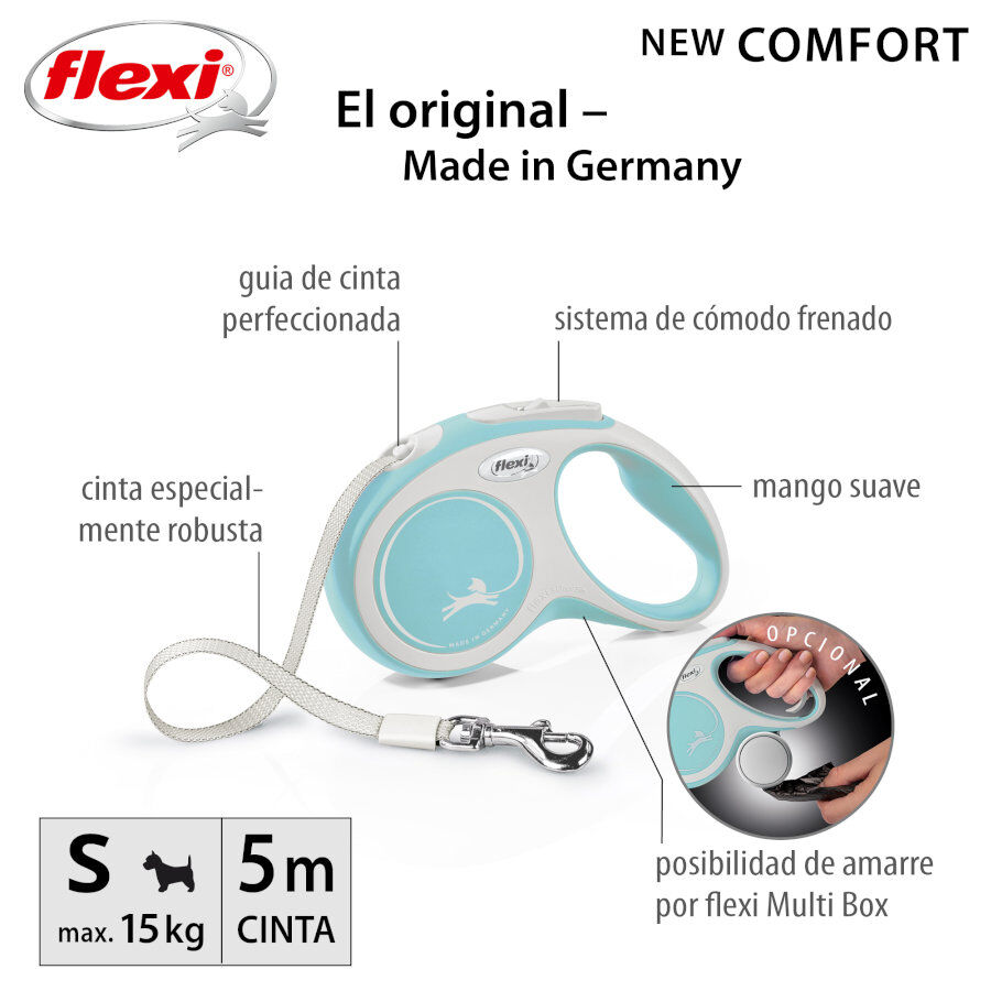 Flexi New Comfort Correa Extensible Azul para perros thumbnail