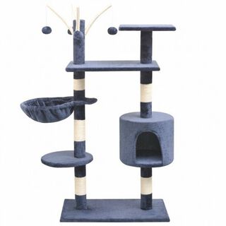 Rascador con poste de sisal para gatos color Azul